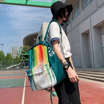 

Junior high school students net red schoolbags female Korean high school tide brand large-capacity backpack ins students backpac