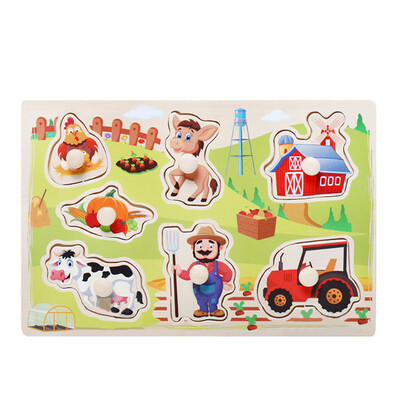 

〖Follure〗Childrens Puzzle Grasp Board Puzzle Birthday Boy Girl Educational Toy