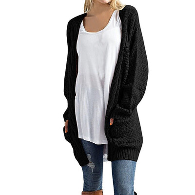 

Roseonmyhand Womens Long Sleeve Knitwear Open Front Cardigan Sweaters Casual Outerwear