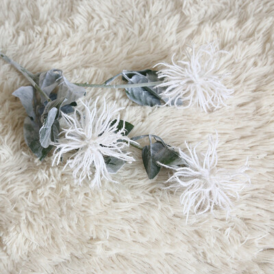 

Gobestart Sea Urchin Flocking Artificial Flower Fake FlowerHome Wedding Party Floral Decor