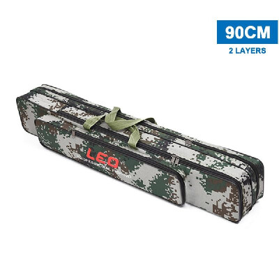 

TwoThree Layer 80cm 90cm Fishing Rod Reel Bag Fishing Pole Gear Tackle Tool Carry Case Carrier Travel Bag Storage Bag Organizer