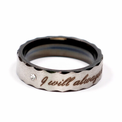 

Stainless Steel Ring GiftsNew Fashion Women Men Couple Jewelry Rings Lover Engagement Promise Ring I Will Always Be with You