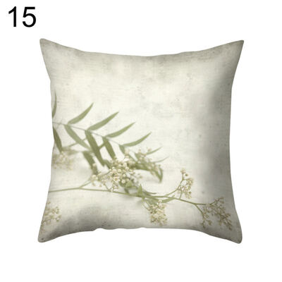 

Retro Flower Plant Throw Pillow Protector Case Cushion Cover Bedding Articles