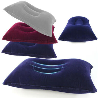 

Inflatable Pillow Travel Air Cushion Camping Beach Car Plane Head Rest Support