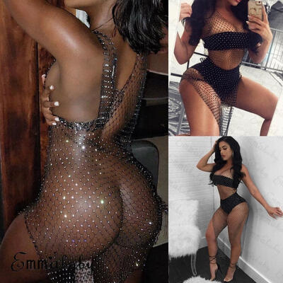

Sexy Women Summer Lace Fishnet Bikini Cover Up Swimwear Bathing Suit Beach Dress