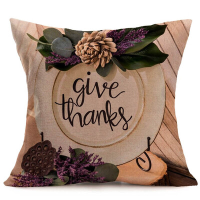 

〖Follure〗Happy Fall Thanksgiving Day Soft Linen Pillow Case Cushion Cover Home Decor