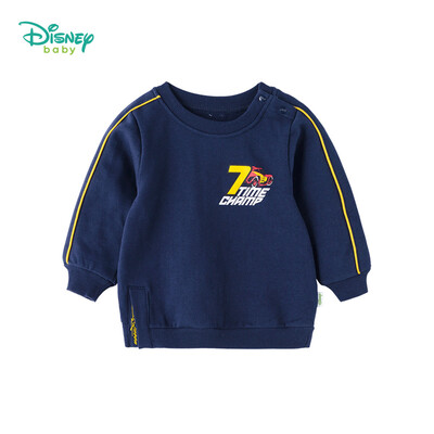 

Disney childrens clothing plus velvet shoulder buckle boy long-sleeved sweater fleece head round neck baby shirt 183S1057 24 months height 90cm
