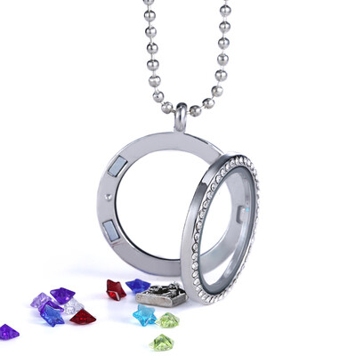 

Family Mom Dad Gift Round Heart Photo Frames Openable Locket Necklaces Heart Pendant Necklace Jewelry For Women Girlfriend Gift