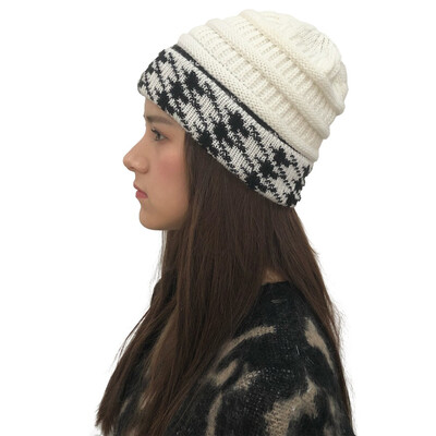 

Tailored Women Stitching Outdoor Hats Crochet Knit Holey Beanie Cap