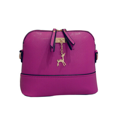 

Chic Metal Deer Pendant Faux Leather Women Zipper Crossbody Pouch Shoulder Bag