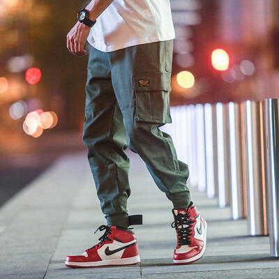 

Spring Fashion Cargo Pants Men Harem Joggers Pant Streetwear Hip Hop Loose Casual Black Army Green Trousers Male Big Size