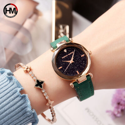 

Womens Watch Japan Quartz Luxury Brand Jewelry Ladies Wrist Watches Simple Star Dial Leather Female Clock Relogio Feminino Xfcs