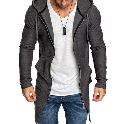 

Mens Plain Long Sleeve Zipper Jacket Coat Sweatshirt Hoodies Casual Top Outwear