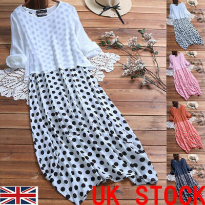 

UK BOHO Womens Ladies Summer Beach Maxi Dress Holiday Casual Party Sun Dresses