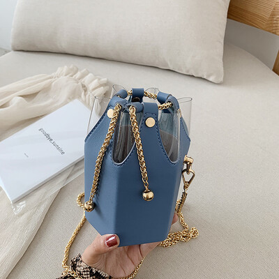 

Summer ins super fire personality bag female 2019 new Korean version of the wild single shoulder slung fashion chain bucket bag