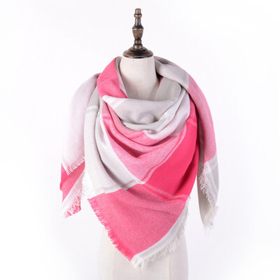 

Europe&the United States new scarf female winter openwork shawl multi-color large square towel thickening fashion warm super most