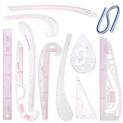 

11pcsset Metric Styling Ruler Curve Arm Sleeve Yardstick Cutting Rulers