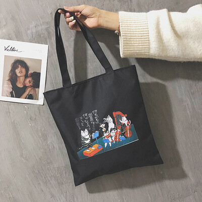 

Tailored Fashion Women Canvas Printing Cartoon Shoulder Bags Messenger Bags Handle Bags