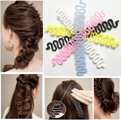 

〖Follure〗Hair Braiding Tool Roller With Hook Magic Hair Twist Styling Bun Maker