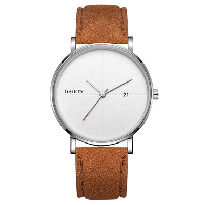 

Gobestart Fashion Simple Simple Casual Calendar Business Leather With Strap Mens Watch