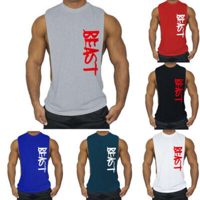 

Gym Mens Muscle Sleeveless Tank Top T-Shirt Bodybuilding Sport Fitness Vest New