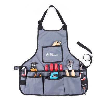 

PENGGONG Waterproof Canvas Gardening Tool Apron Tools Bag with Pockets Adjustable Size Fits Men&Women