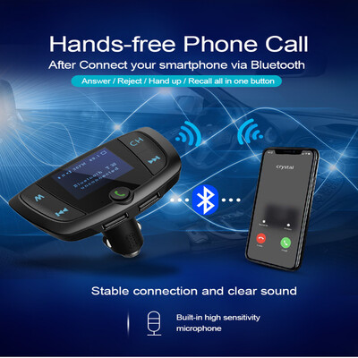 

〖Follure〗Wireless In-Car BT FM Transmitter MP3 Radio Adapter Car USB Charger