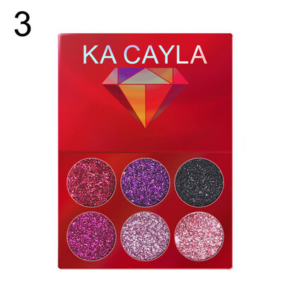 

Glitter Sequins 6 Colors Eyeshadow Powder Palette Matte Eye Makeup Cosmetic