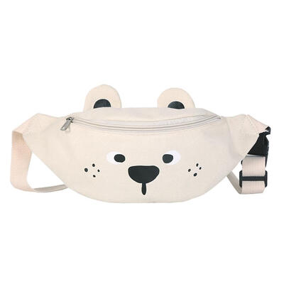 

Canvas Cute Cartoon Bear Waist Belt Bags Women Travel Messenger Chest Pack