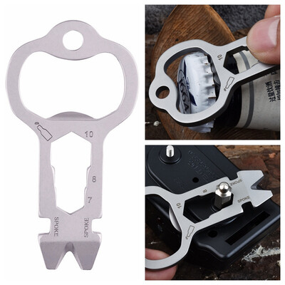 

Multi Functional Pocket Tool Bottle Opener Screwdriver Spanner Spoke Outdoor Supplies Camping EDC Survival Tool