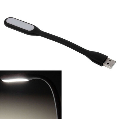 

〖Follure〗Mini Portable USB LED Light Bendable Lamp PC Power Bank Partner BK