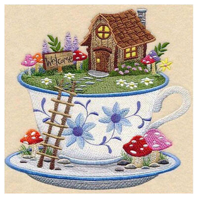 

5D DIY Full Drill Square Diamond Painting Unique Cup Cross Stitch Craft Kit