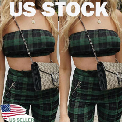 

US Sexy Womens 2 Piece Crop Top Jumpsuit Ladies Sleeveless Cut Out Playsuit