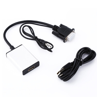 

Greensen VGA to HDMI Converter Adapter 1080P HD with Audio VGA2HDMI TV AV HDTV Video Cable Converter Ada