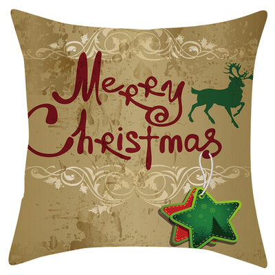 

Tailored Christmas Series Home Decor Polyester Peach Skin Pillow Case 18x18in