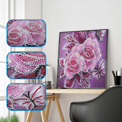 

Gobestart Special Shaped Diamond Painting DIY 5D Partial Drill Cross Stitch Kits Crystal R