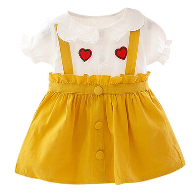 

Baby Girls Dress Summer Baby Dress Sleeveborn Infant Dresses Cotton Love Toddler Dresses For 0-2T