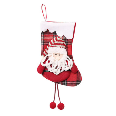 

Toponeto Candy Bag Christmas Gifts Tree Ornament Stocking Santa Claus Snowman Sock Decor