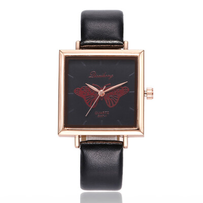 

Casual ladies square headband watch simple card