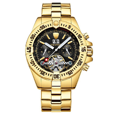 

TEVISE Men Automatic Mechanical Watch Multi-Functional Business Calendar Watch Luminous Hands Waterproof Wrist Watch