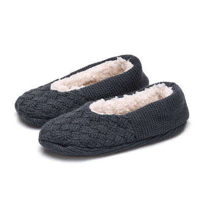 

Women Soft Winter Warm Non Slip Knitted Slipper Socks Gripper Soles Plush New