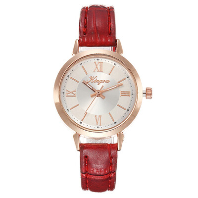 

RM Simple Without Digital Scale Rose Gold Shell Belt Quartz Fashion Female Watch