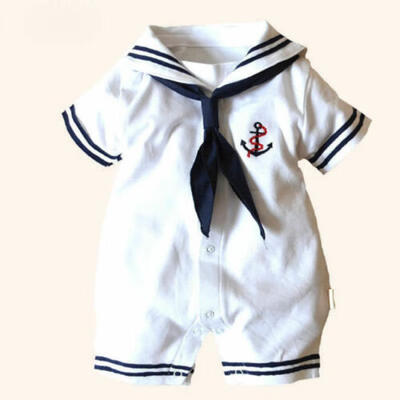 

Newborn Infant Baby Boy Girls Sailor Romper Jumpsuit Bodysuit Outfit Clothes Set