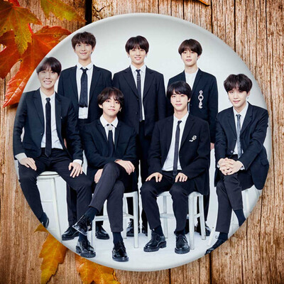 

Kpop BTS Bangtan Boys Tinplate Badge Brooch Bag Pendant Boys Girls Accessories Hot Gift for Fans