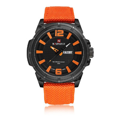 

NAVIFORCE Fashion Analog Quartz Watch 3ATM Water Resistant Good Quality Unique Nylon Watchband Casual Man Wristwatch with DateWee
