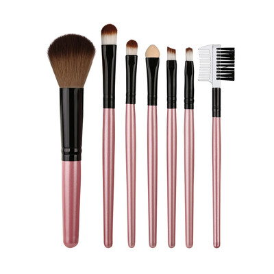 

Gobestart 7 Pcs Wood Makeup Brush EyeShadow Brush Cosmetics Blending Brush Tool