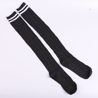 

Womens Cotton Over The Knee Knitting Thigh High Long Striped Socks Stockings