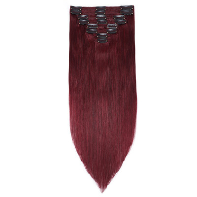 

Clip in 100 Remy Human Hair Extensions double weft Grade 7A Quality Full Head 8pcs 18clips Soft Silky Straight for Women