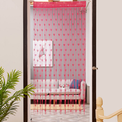 

Siaonvr 50x200cm Love Heart String Curtain Window Door Divider Sheer Curtain Valance