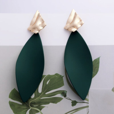 

EK607 New Design Metal Spray Heart Flower Water Drop Earrings for Women Statement Trendy Sweet Jewelry Brincos Party Pendientes